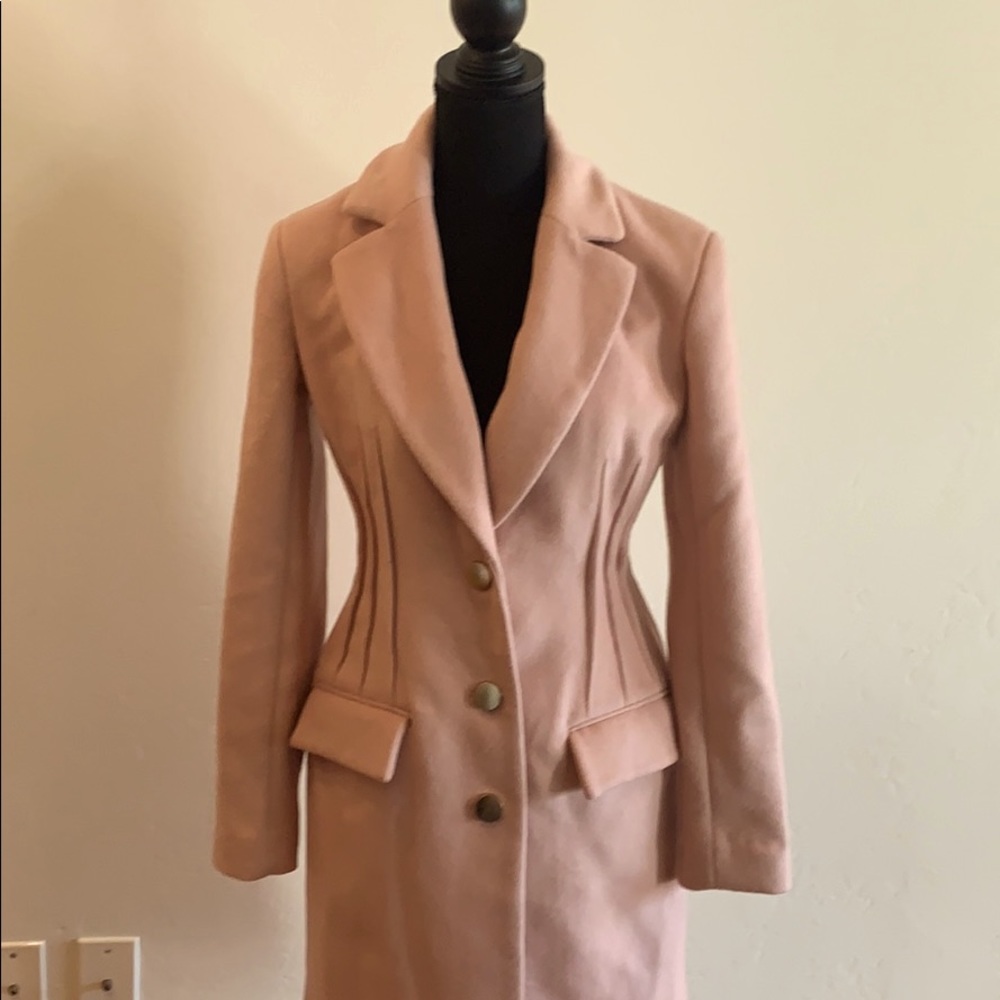 Pale pink wool coat